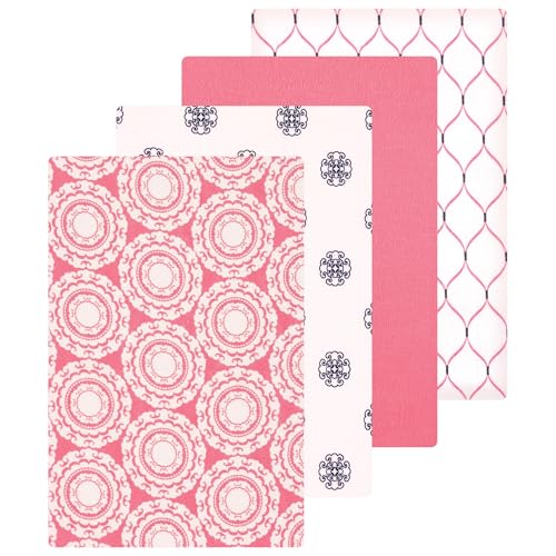 Image of Luvable Friends Little Treasure Flannel Receiving Blankets 4pk