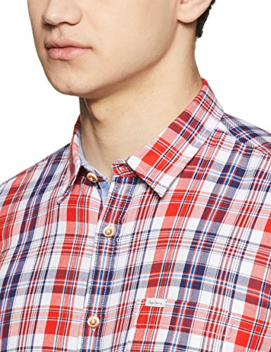 Image of Pepe Jeans Men's Checkered Slim Fit Casual Shirt