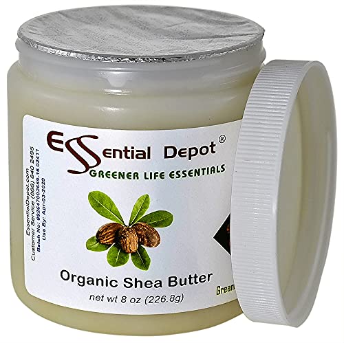 Shea Butter - Grade A - 8 oz - Organic - Unrefined - In resealable safety sealed HDPE Jar