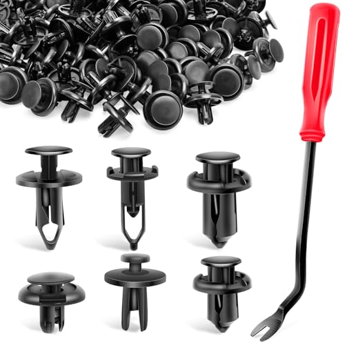 Image of Nilight Car Retainer Clips Fastener Remover 6.3mm 8mm 9mm 10mm Expansion Screws Replacement Kit Bumper Push Rivet Clips for GM Ford Toyota Honda Chrysler,2 Years Warranty, 120PCS Clips & Remover