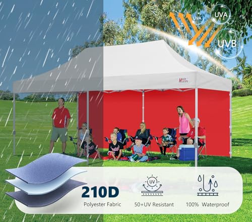 Image of MASTERCANOPY 10x20 Pop Up Canopy Sidewall Only 1-Pack Red