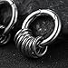 Casvort 2PCS Hypoallergenic Fashionable Clasp Ear Weights for Ear Lobes Silver 4mm 5g 316 Stainless Steel Small Hoop Ear Hangers Gauges Plugs and Tunnels Piercing Body Jewelry