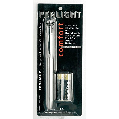 Servoprax B6 1621 Penlight Comfort acier inoxydable, lampe stylo médicale de diagnostic