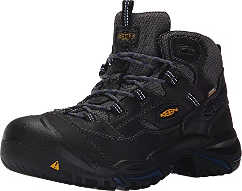 KEEN Utility Braddock Mid Waterproof Soft Toe Raven/Estate Blue 13 D (M)