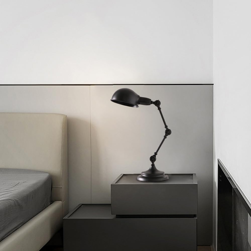 Lampada da scrivania Vintage con Braccio oscillante Regolabile a Collo D'Oca, lampade da Tavolo da Architetto, Camera da Letto, Comodino, Lampada da Comodino per Ufficio Domestico, Lavoro, Studio,
