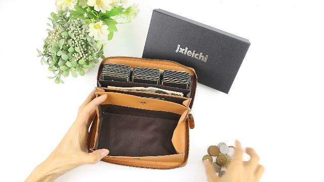 Amazon | [jxleichi] 長財布 メンズ 大容量 本革 ボックス型の小銭入れ