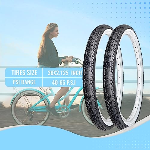 Mohegia 26×2.125インチ 自転車 タイヤ 2-Pack Cruiser Bike Tires Set: Mohegia 26 X 2.125 Inch Folding Tires thumb #3