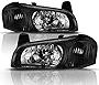 ACANII - For 2000-2001 Nissan Maxima Headlights Black JDM Headlamps Replacement 00-01 Driver & Passenger Side