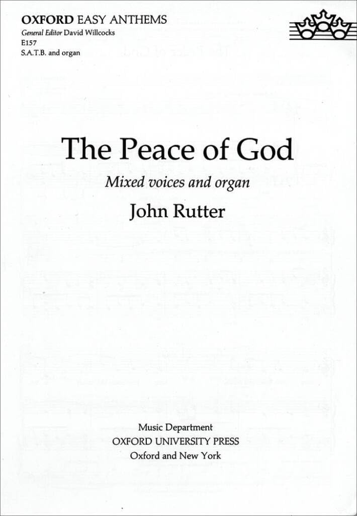 The Peace of God SATB vocal score SATB & organ/strings Rutter, John Paperbac