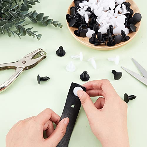 AHANDMAKER 100 Pcs Strapping Rivets, Medium MultiGauge Rivets, 9/10