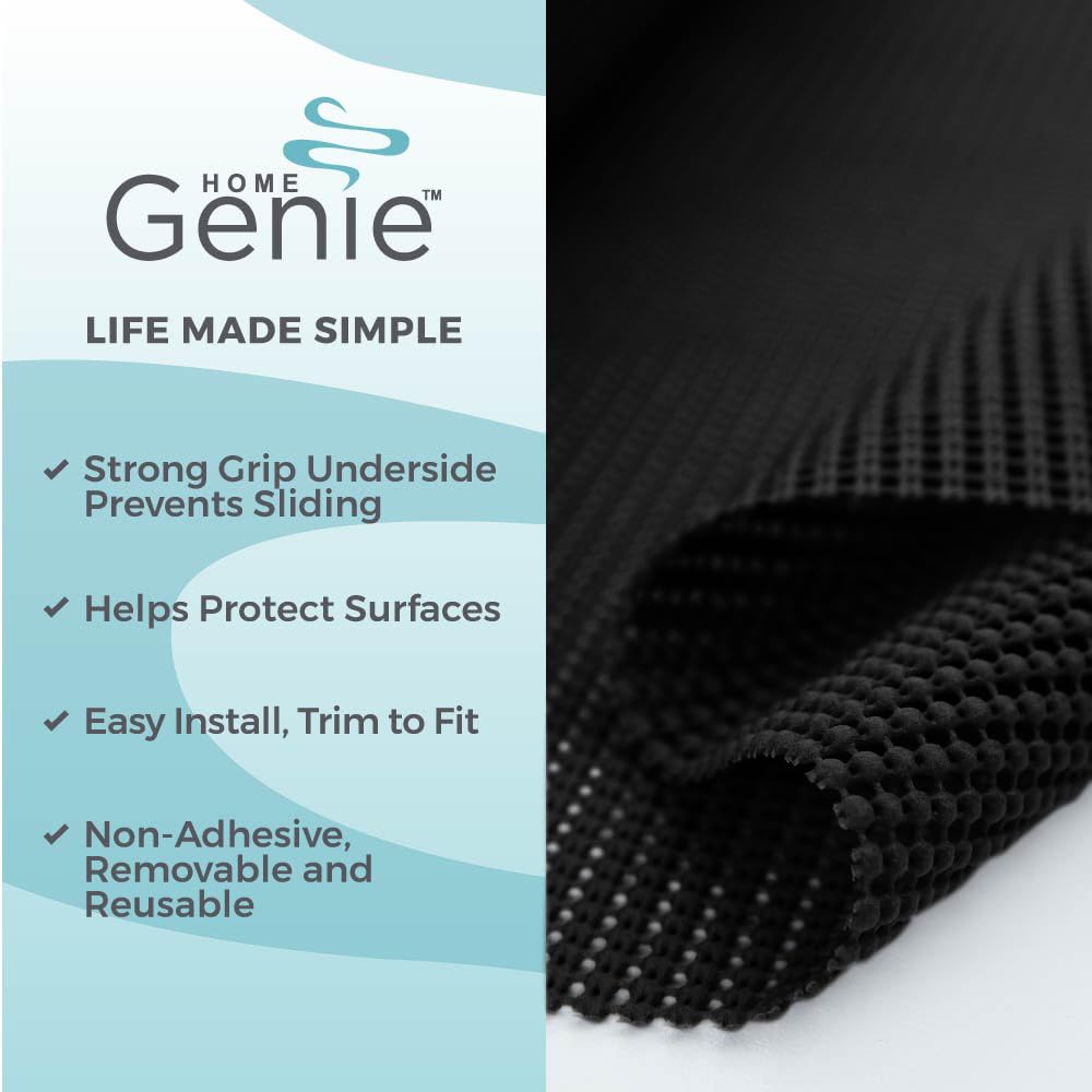 HOME GENIE Original PVC-Schubladen- und Regaleinlage, nicht klebende Rolle, 50,8 cm x 6,8 m, langlebig und stark, Griffeinlagen für Schubladen, Regale, Schränke, Speisekammer, Lagerung, Küche und