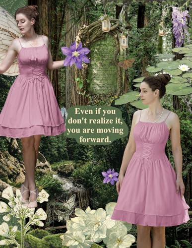 Image of Scarlet Darkness Corset Mini Sundress Chiffon Homecoming Dress for Women | Slim Straps, Ruched Neckline, Lace-Up Front, Layered A-Line, for Graduation Cocktail Party, Fairy Costume with Pockets