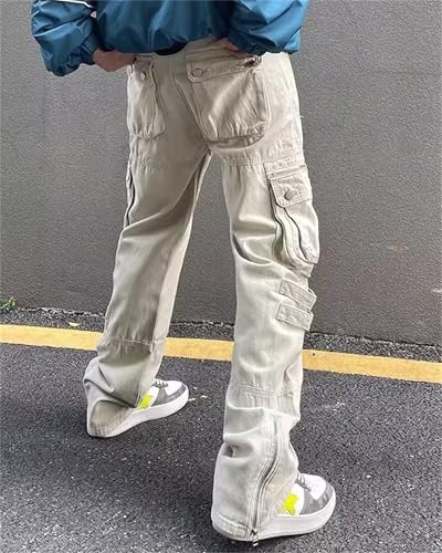 Men's Cotton Multi-Pockets Work Pants Tactical Outdoor Military Army Cargo Jeans4