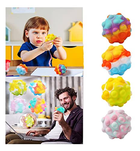 Children's 3D Ball Push Bubble Fidget Toy Finger Kid Adult Family Game Interactive Toy Relief Toys Creative Gift (B, 1PC)