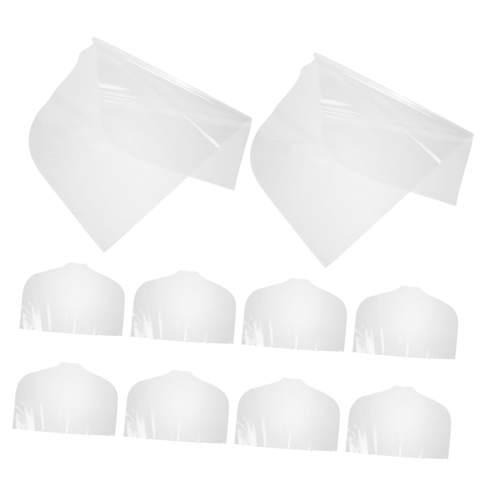PRETYZOOM 10pcs Clear Plastic Garment Shoulder Covers for Breathable Hanging Clothes Protectors for Suits Coats Jackets Dresses for Clothing Stores and Photo Studios