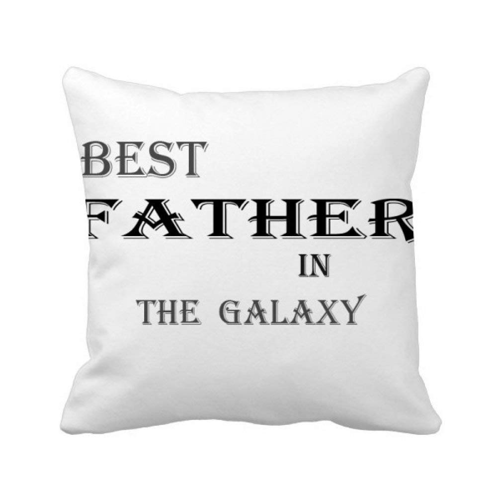 Housse de coussin Best Dad in the Galaxy taie carrée décoration canapé salon