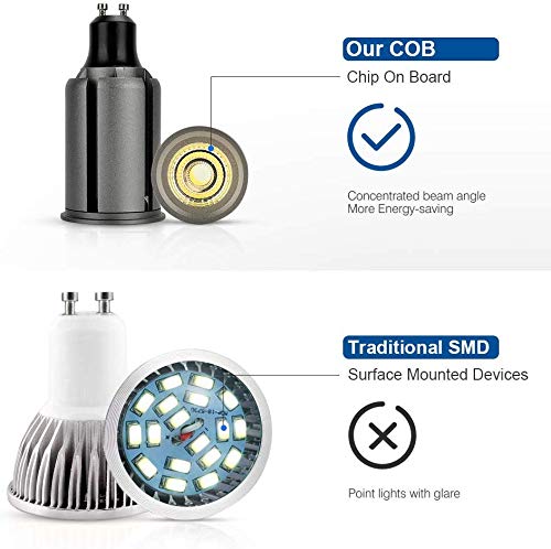HOROACE 6Pcs GU10 LED Bulbs Long Neck, Aluminum Alloy Radiator - Image 3