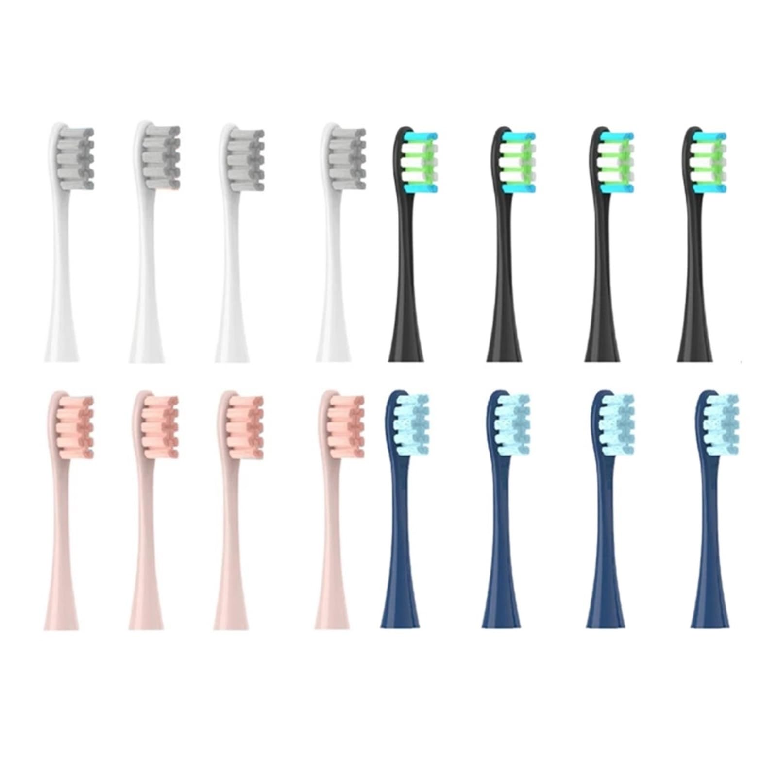 Testine, compatibile con Oclean, X X PRO Z1 F1 | Flow, One, Air 2, SE, Air 2T, X10, testina rotonda a W, silicone(4 colors-16)
