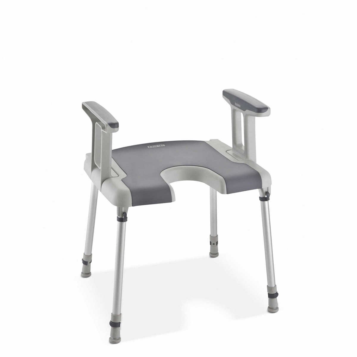Invacare Aquatec Sorrento Stołek prysznicowy - szary plastikowy polipropylen siedzisko prysznicowe dla osób starszych lub niepełnosprawnych, 1532660