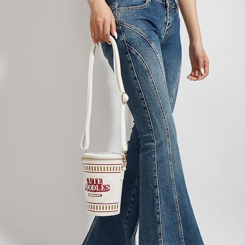 Cute Noodles Instant Cup Shape Crossbody Bag for Women, Novelty Purse with Adjustable Strap Fun Handbag3