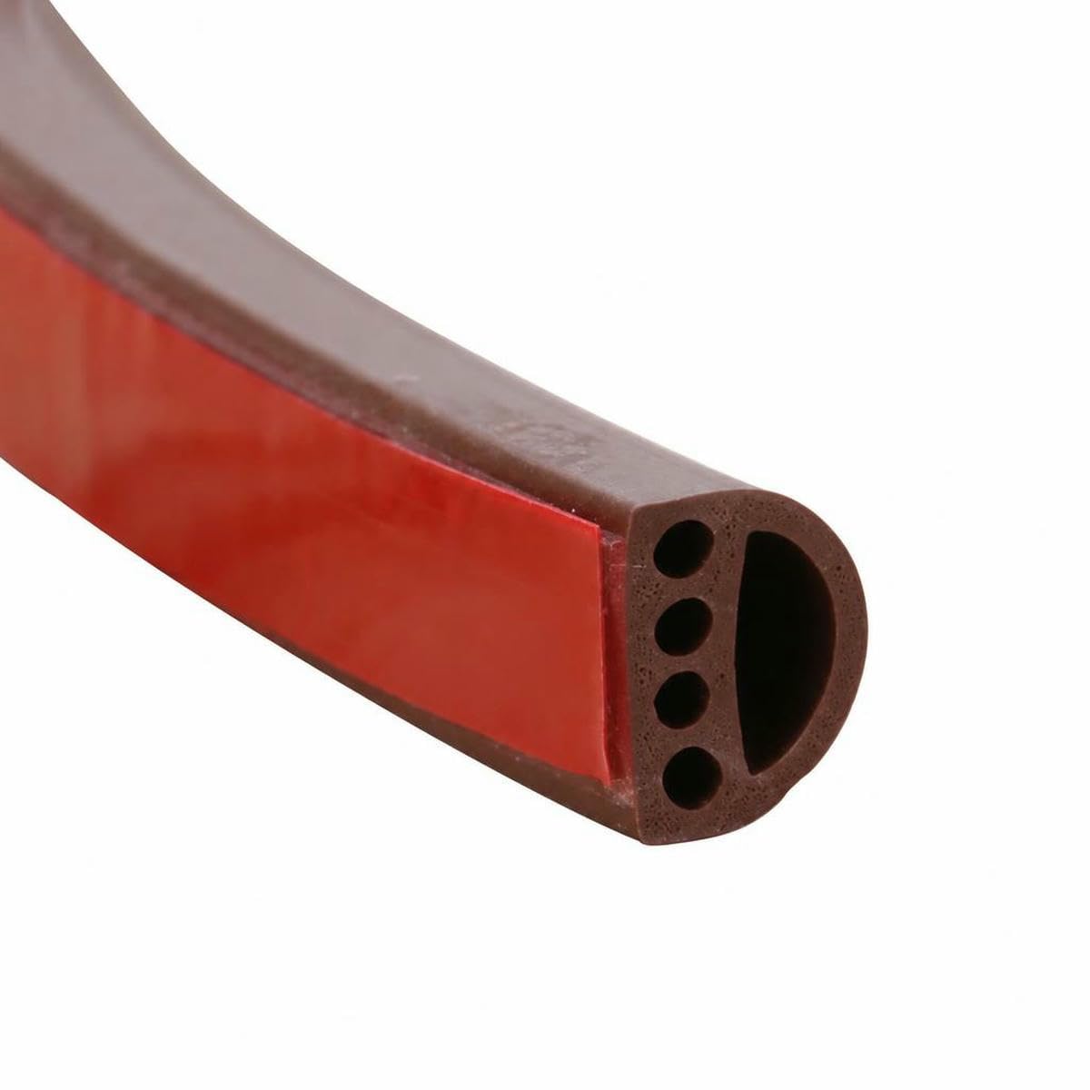 New 6M Silicone Rubber Weather Strip I/E/D Type Seal Strip for Doors Self Adhesive Anti Collision Soundproof Waterproof-9X6mm brown-6M