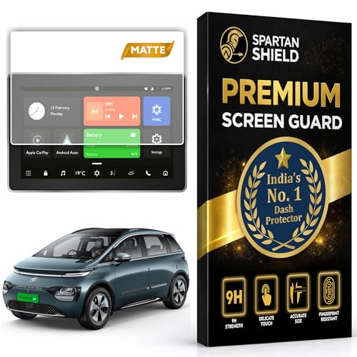 Image of Spartan Shield MATTE SCREEN GUARD For MG WINDSOR EV 2026 [2024 - Running] || EXCITE || 10.1 INCH INFOTAINMENT PROTECTOR | Anti Scratch | Water Resistant | HD Clear | High Touch Sensitivity | Windsor 2025 Car Accessories [Not Tempered Glass] (Windsor [10 inch Info] Matte)