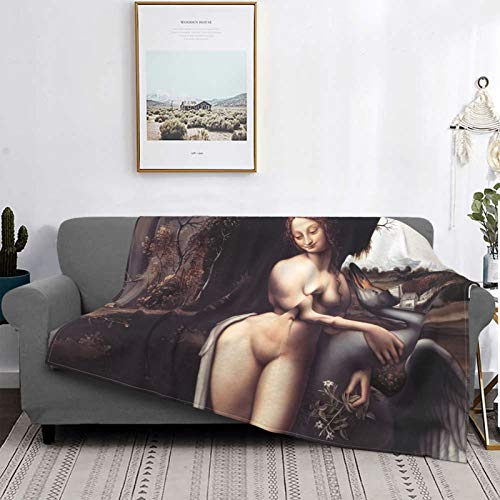 Painter Leonardo Da Vinci11 Lightweight Cozy Bed Blanket Fleece Soft and Warm Throw Flannels Blanket Fit Couch Sofa Baby Blankets for Kids Adults Indoor Bedroom All Season 60