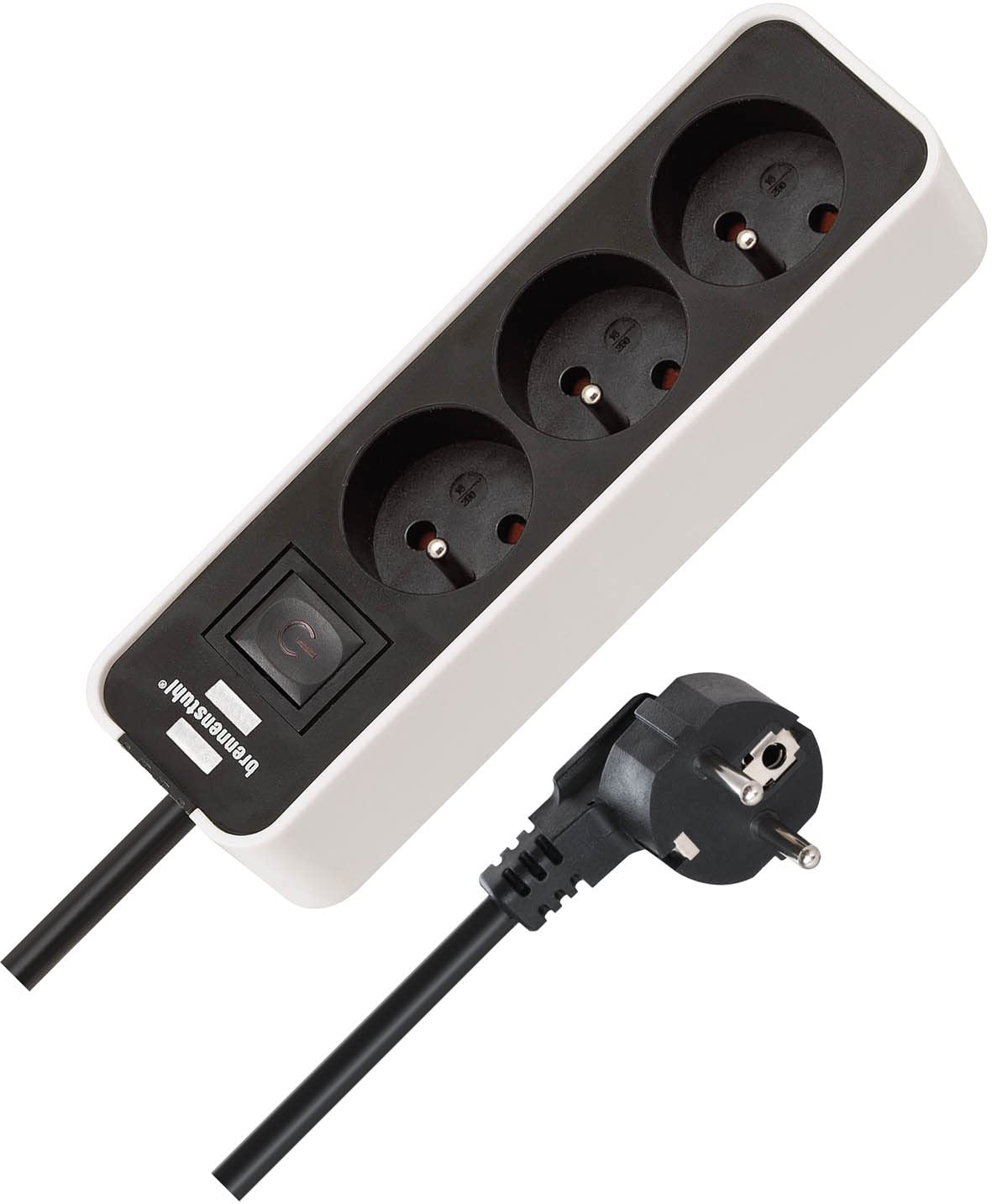 Multiprise 3 Prises Avec Interrupteur Et Câble 3 M - Ecolor Blanc/noir, Sécurité Optimale
