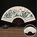 2 Pcs Large Folding Hand Fans,13 inch Bamboo Fabric Fans with Chinese Traditional Painting for Performance,Decorations (Mountain & Water)