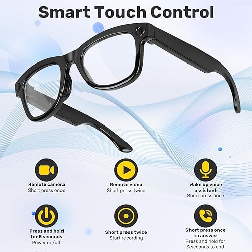 Image of Aeoss Smart AI Glasses with 8MP HD Camera, 1080P Video Recording, ChatGPT Voice Assistant, Live Translation & Object Recognition, ENC Noise Reduction, Bluetooth 5.3 Sunglasses (Photochromic)