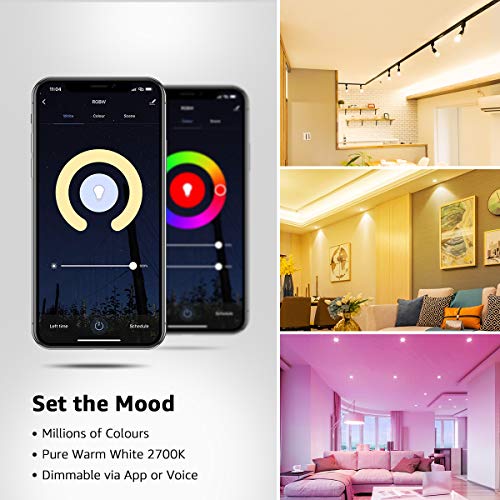 Lepro GU10 Smart Lamp RGBW, WLAN Alexa gloeilampen, Wifi LED-lampen, 4 stuks (4,5 W = 50 W, RGB en warm wit, dimbaar via… - Image 5