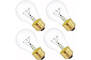 Appliance Oven Light Bulb A15 40W - 120V E26 4-Pack