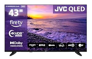 JVC Fernseher 43 Zoll Fire TV 4K QLED Smart TV mit Dolby Vision HDR, Dolby Atmos, Alexa Sprachsteuerung und Triple Tuner, UHD Fernseher LT-43VRQ3555 (2026)