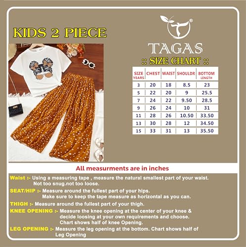 Image of TAGAS Girls TOP AND PANT|COORDINATED OUTFIT FOR GIRL| DRESS FOR(GIRLS)| TOP WITH PALAZZOS FOR GIRL'S|(GTP)