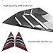 for Ford Focus ST RS MK3 SE Hatchback 2012-2018 Sporty Car Auto Exterior Rear Side Window Louvers Air Vent Scoop Shades Cover Glass Trim Blinds (Carbon Fiber Color)