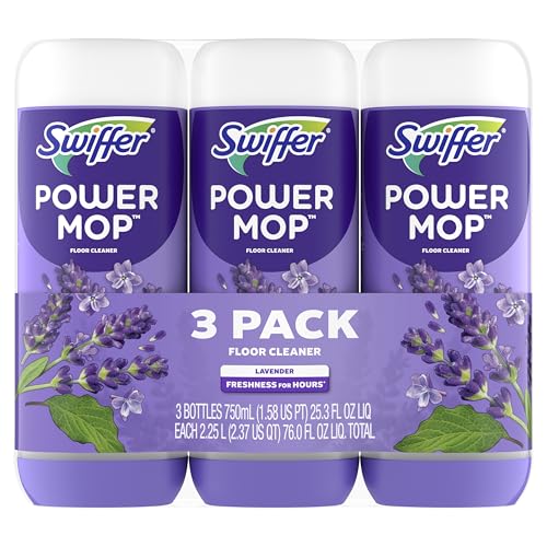 Swiffer PowerMop Floor Cleaning Solution with Lavender Scent Triple Pack