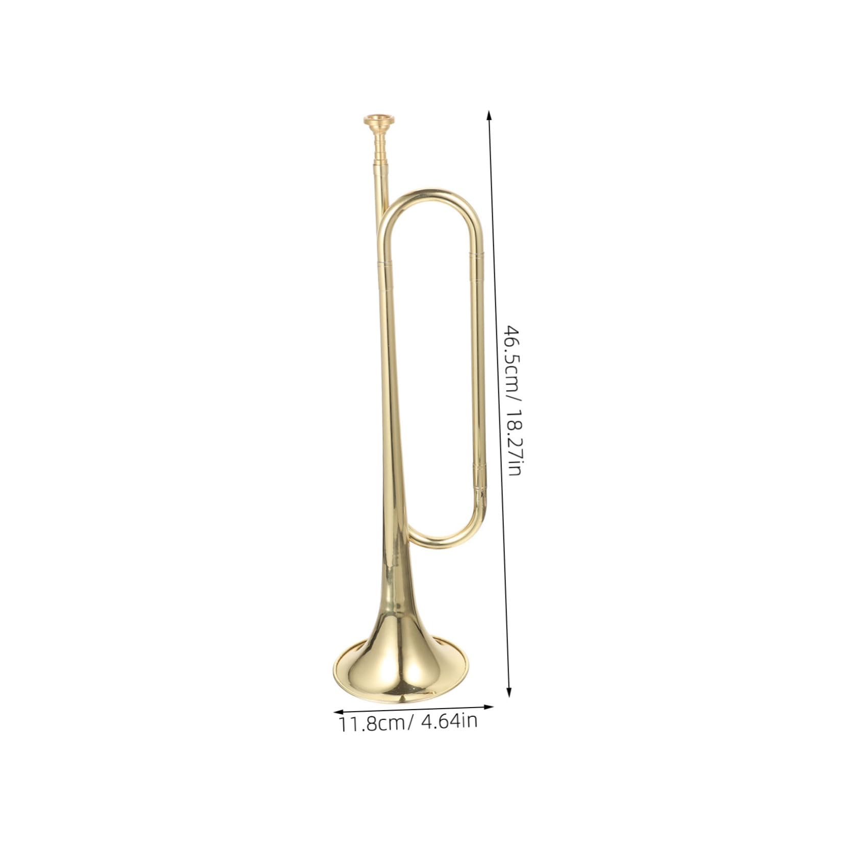 UKCOCO Instrumento Musical de Latón Dorado Trompeta Diseño Creativo y Decoración Artística Infantil Adecuado para Principiantes y Estudiantes