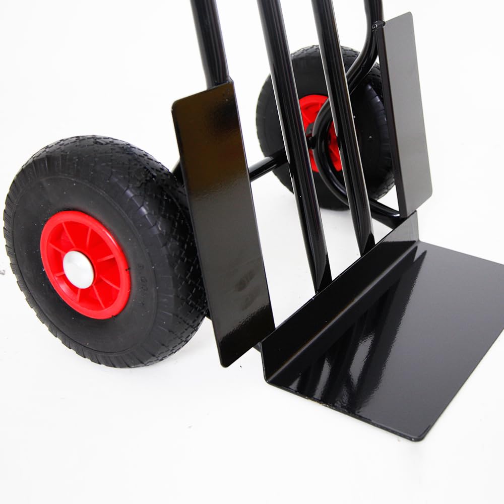 Proregal Sackkarre Rhino XL Schaufel | HxBxT 104x60x50 cm | Tragkraft 250kg| Pannensichere Räder | Schwarz | Transportkarre für Umzug oder Getränkekisten
