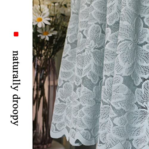 Cenefa de cortinas transparentes para ventanas cortas de cocinas luminosas 5