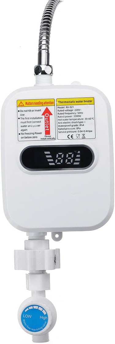 3500W Mini Instant Tankless Electric Shower Hot Water Heater Kitchen Bathroom