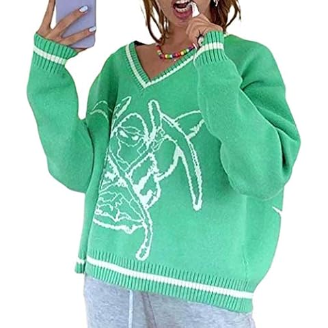 Women's V Neck Long Sleeve Knit Sweater Cover
