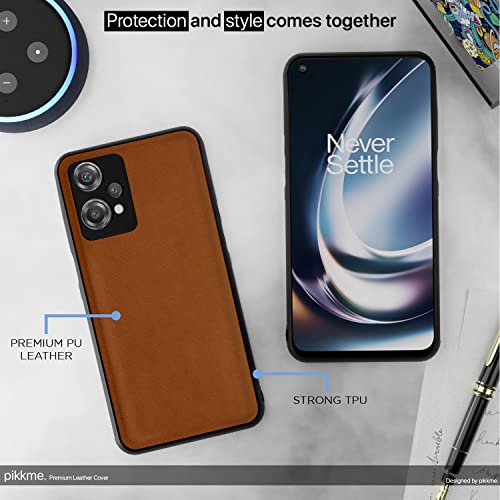 Image of Pikkme Oneplus Nord Ce 2 Lite 5G Back Cover | Flexible Pu Leather | Full Camera Protection | Raised Edges | Super Soft-Touch | Bumper Case for Oneplus Nord Ce 2 Lite 5G (Camel)