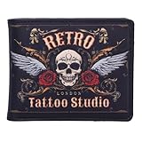 Nemesis Now Rétro Tattoo Studio Portefeuille Classique Vintage Design Compact Taille 12x10cm Unisexe