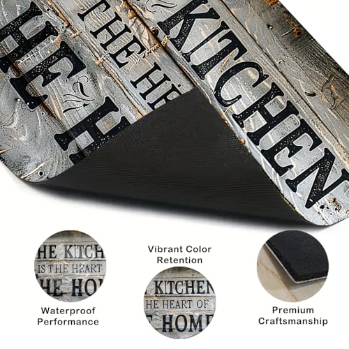 Image of Nuxovilar Stove Top Cover for Electric Stove,20x28 Inch Polyester Glass Cooktop Protector with The Kitchen is THE HEART OF THE HOME Text Design, for Kitchen Decor & Daily Use