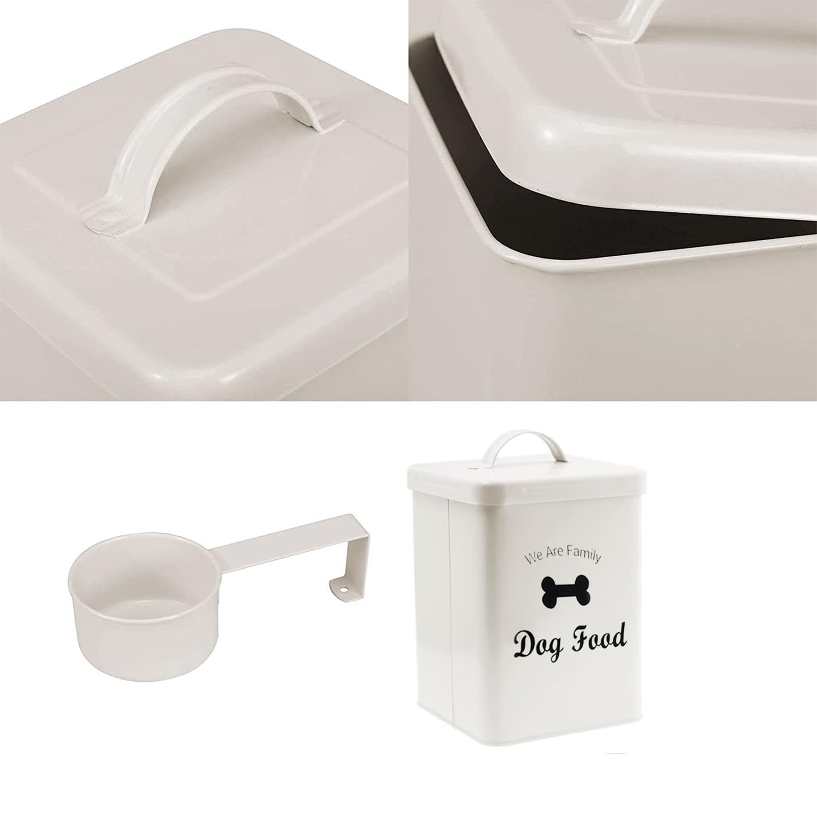 Contenedor Para Almacenar Comida Para Gatos - Barril Duradero Para Almacenar Alimento, Soporte Metálico Sellado Para Suministros | Organizador Portátil Con Asa Para Alimento Seco, Premios, Pastillas Y