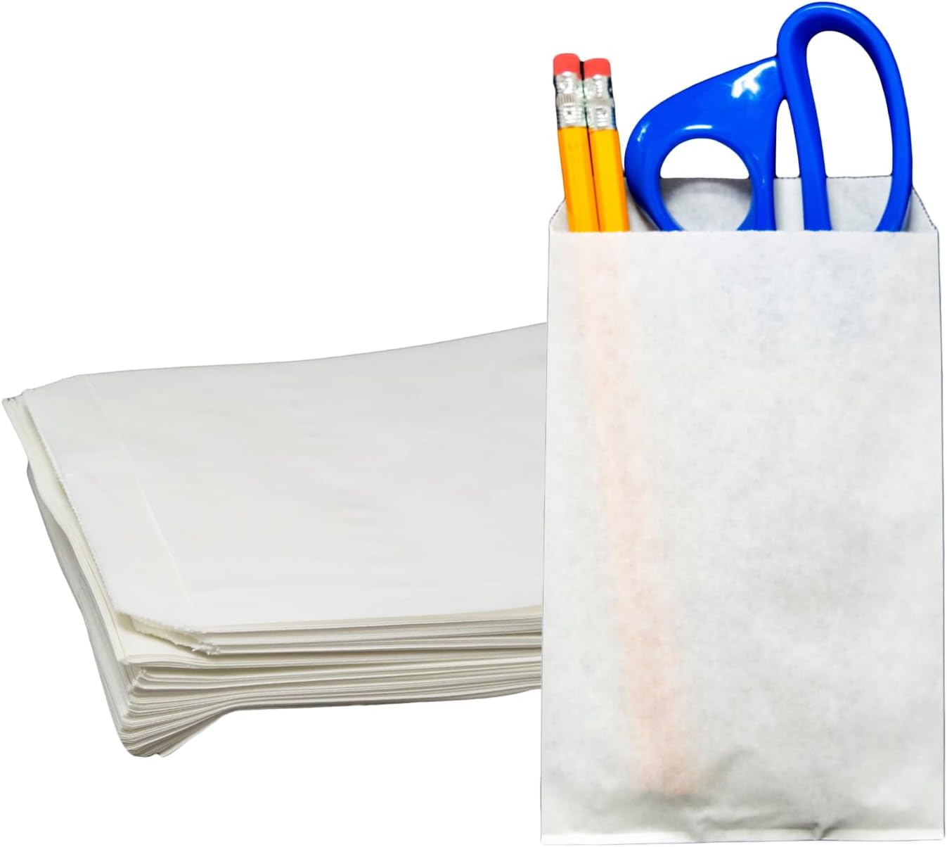 Novel Box 100 Pack Plain White Print Flat Merchandise Bags 6x9 Inches - Stylish Bag for Birthday Gifts - Bulk Paper Storage Bags for Goody, Shopping, Wedding Anniversary & Special Occasions