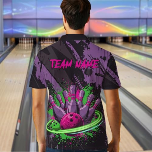 Custom Bowling Shirt for Men Women Bowling League Bowling Team Jersey Bowling Polo Shirt Bowling Quarter Zip Shirt4