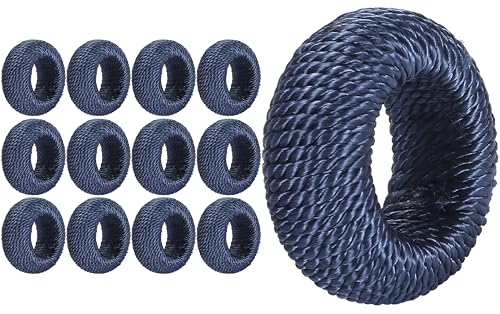 ALPHA Living HOME Woven Farmhouse Napkin Rings Set of 12