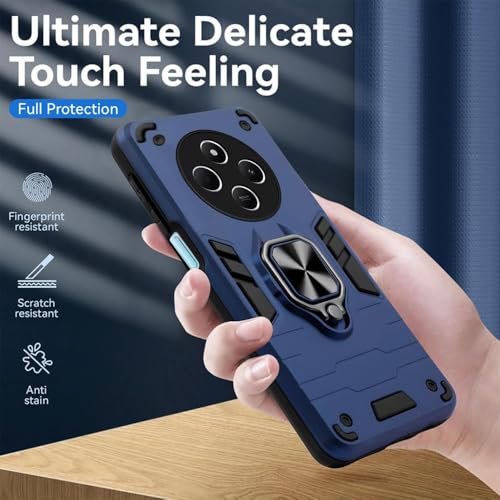 Image of AIBEX Armor Back Cover Compatible for Poco M7 5G / Redmi 14C 5G / Redmi A4 5G / Poco C75 5G| Rugged Shockproof Case with Ring Holder & Kickstand | Military-Grade Protection | Magnetic Car Mount