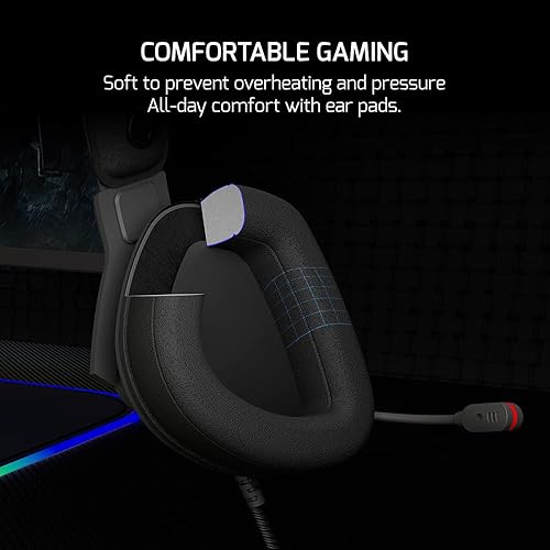 Miniatura 3 de GAMEPOWER Kyruse - Auriculares USB para juegos, sonido envolvente virtual 7.1, auriculares LED RGB con cable con controladores de 2.087 in, diseño